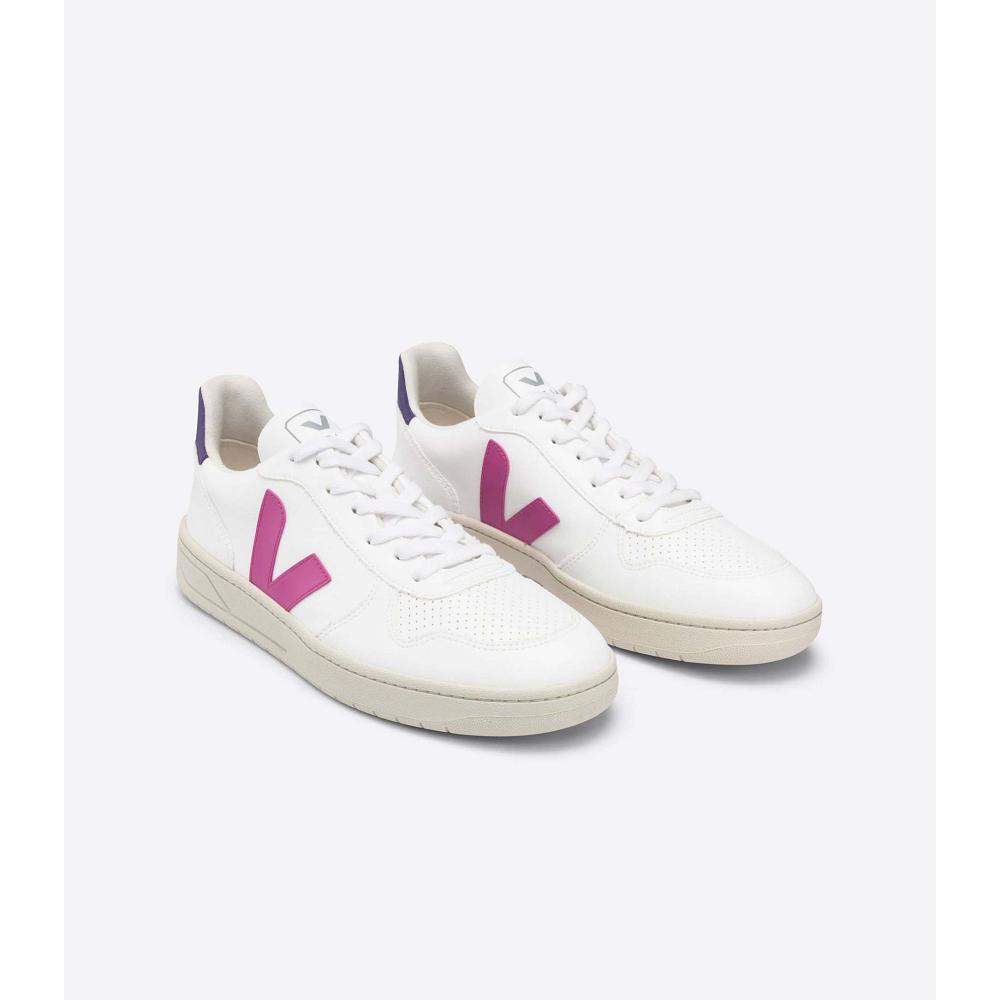 Women's Veja V-10 CWL Sneakers White/Purple | ZA 655ILH